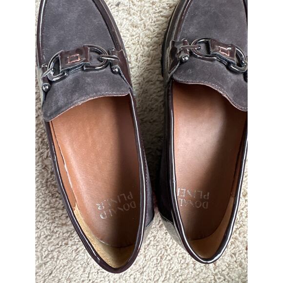 Donald Pliner Women's Clio Dark Brown Suede Patent Trim Loafers Size 7.5 M - Picture 6 of 9